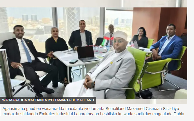 Akhriso Heshiiska Somalilandla gashay shirkadda macdanta ka shaqaysa 